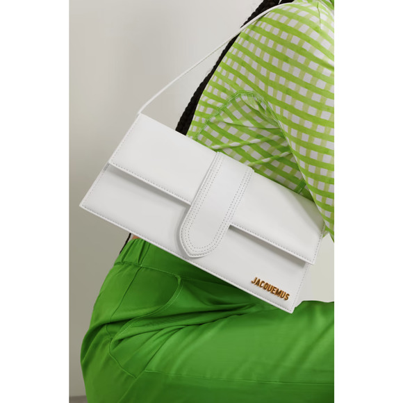 NEW Jacquemus Le Bambino Long Leather Shoulder Bag White Authentic NWT! - Picture 1 of 9